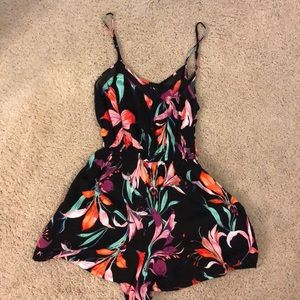 Mink pink floral, fun romper